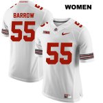 Women's NCAA Ohio State Buckeyes Malik Barrow #55 College Stitched Authentic Nike White Football Jersey UT20Z25IF